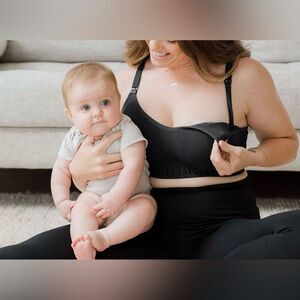 Kindred Bravely Black Sublime Maternity Nursing Sports Bra